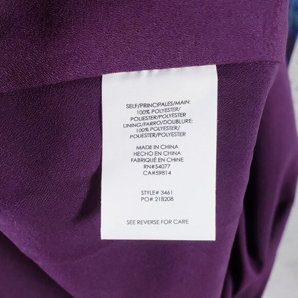 Cabi Women's Size 4 Style 3461 Treasure Paisley V Neck Midi Dress Purple - Picture 8 of 9